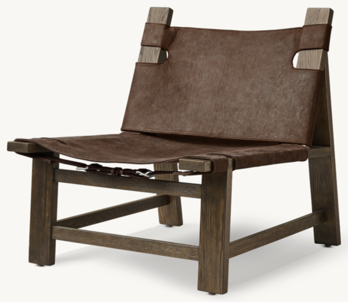 Three Quarter view of Soren Leather Chair 