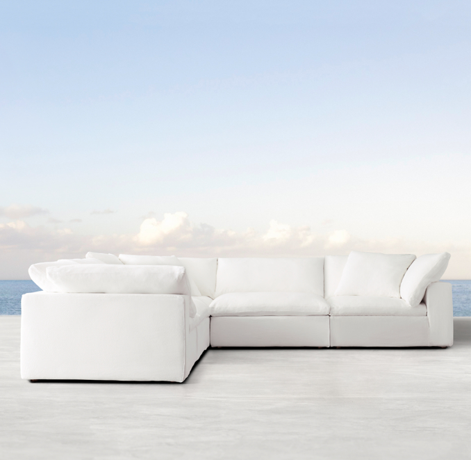 Front view of Cloud Modular Outdoor L-Sectional 