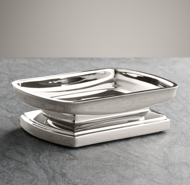 Restoration Hardware 23370015 Chatham Pedestal Soap Dish Polished