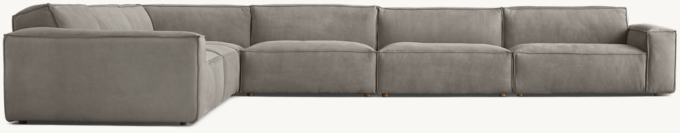 Como Modular Leather Left-Arm L-Sectional