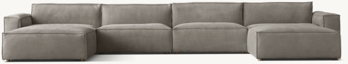 Como Modular Leather U-Chaise Sectional
