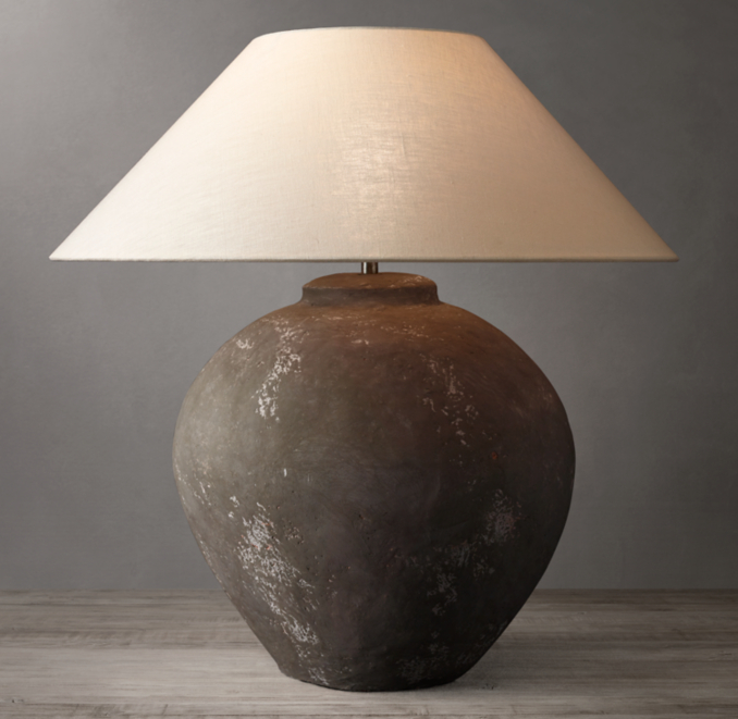 Dutch Ceramic Vessel Table lamp - Olive Jar