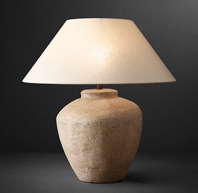 Dutch Ceramic Vessel Table Lamp, Restoration Hardware Table Lamps