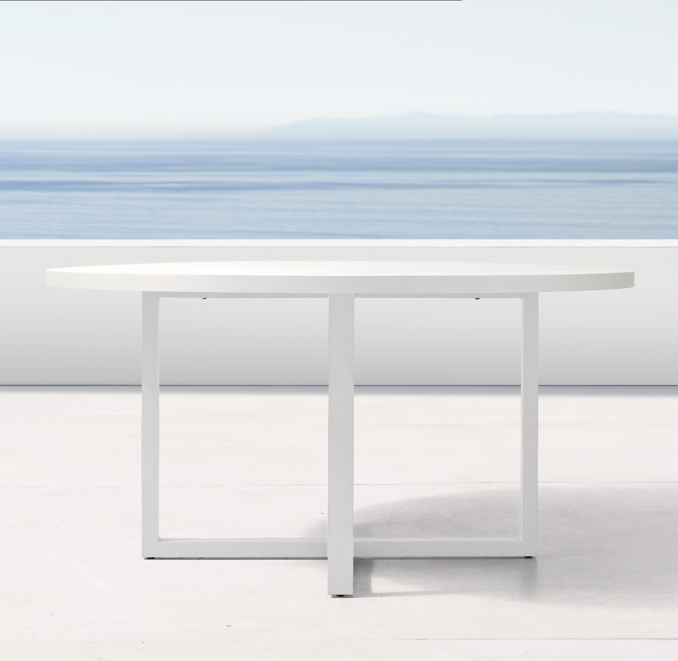 Aegean Aluminum Round Dining Table