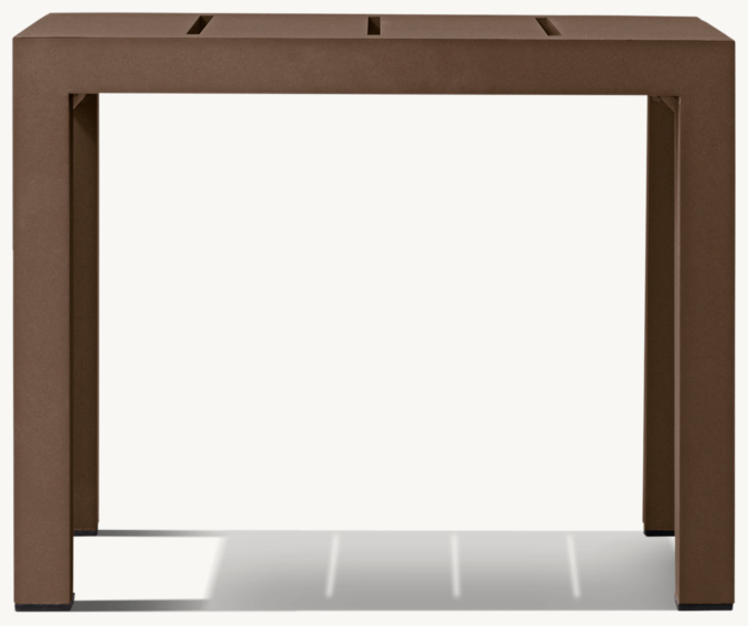 Vue de Face - Aegean Aluminium - Table D'Appoint Carrée - Bronze