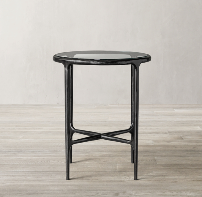 Thaddeus Glass Round Side Table