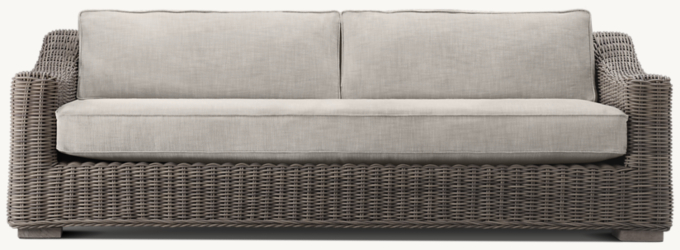 76&#34; Classic sofa shown in Terra. Cushions shown in Sand Perennials&#174; Performance Textured Linen Weave.