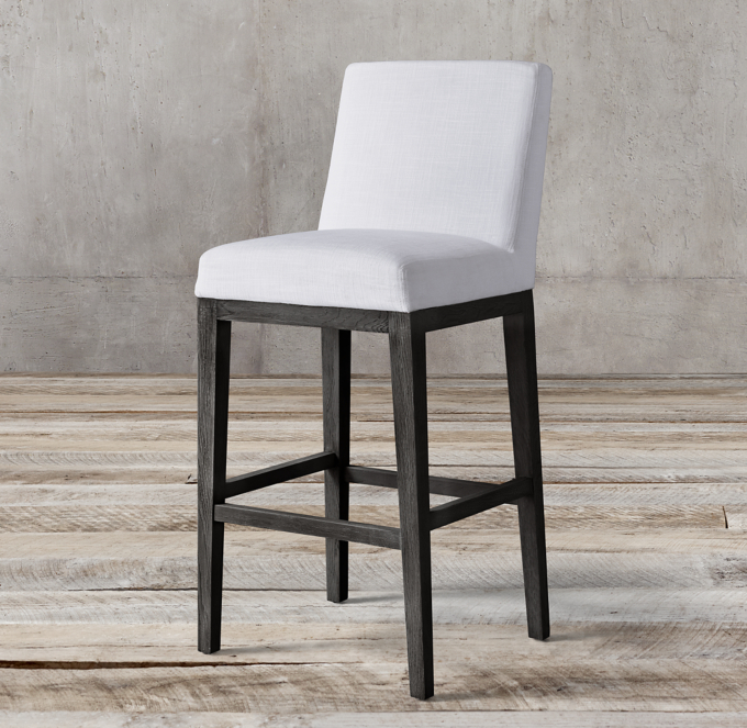 Armless Fabric Bar & Counter Stool