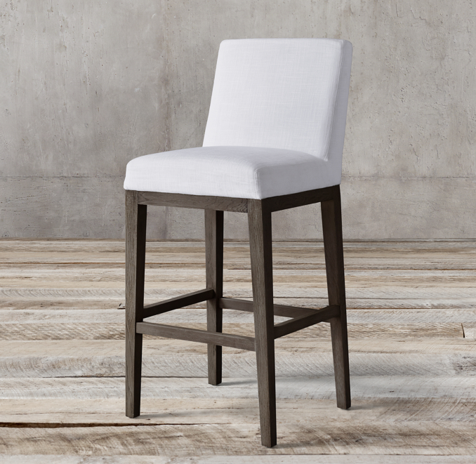 Armless Fabric Bar & Counter Stool