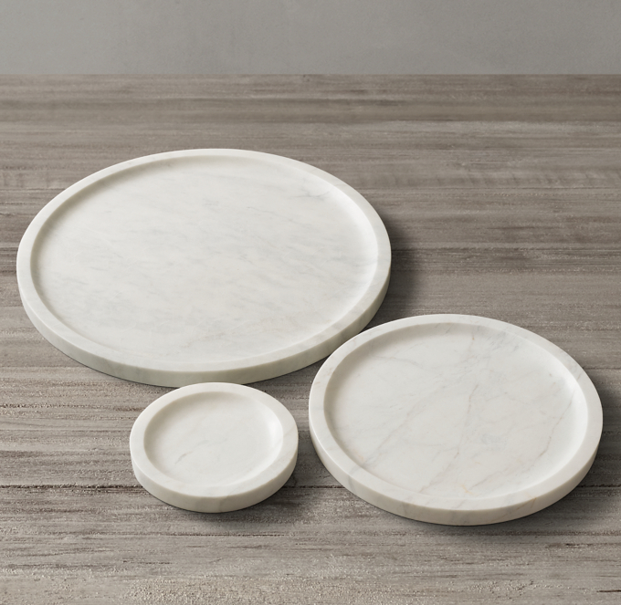 Round Marble Tray Collection