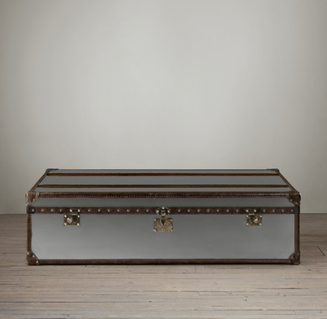 Mayfair Steamer Trunk Coffee Table - Vintage Cigar