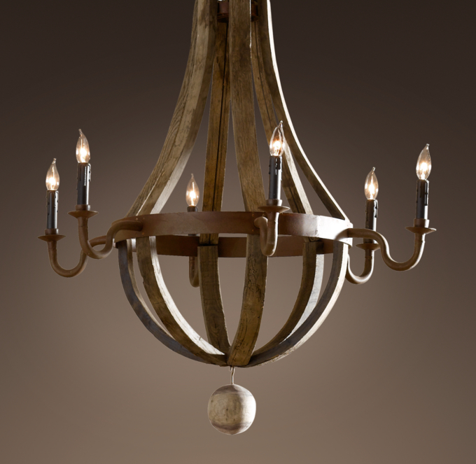 Restoration Hardware Wine Barrel Chandelier