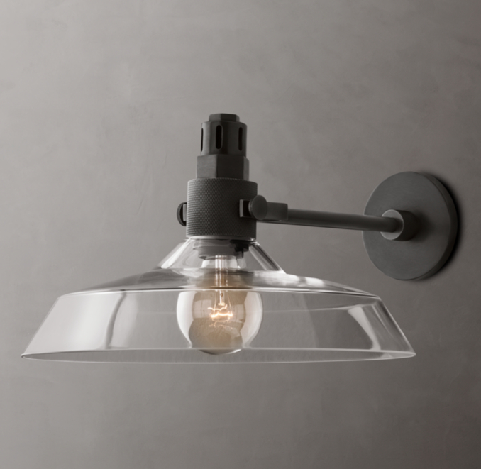 Condorcet Glass Shade Sconce | RH