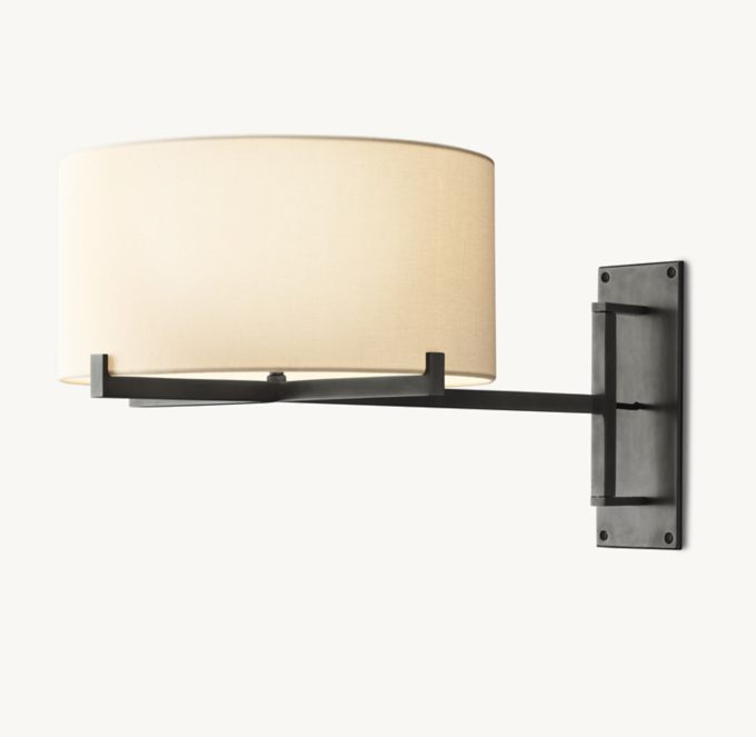 Pauillac Drum Shade Swing-Arm Sconce