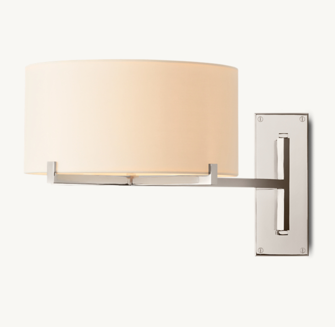 Pauillac Drum Shade Swing-Arm Sconce