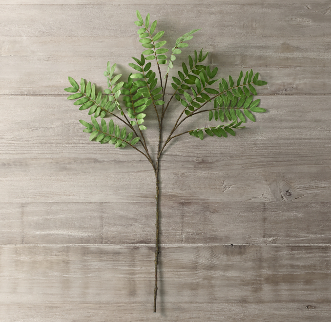 Front view of Faux Acacia Branch 