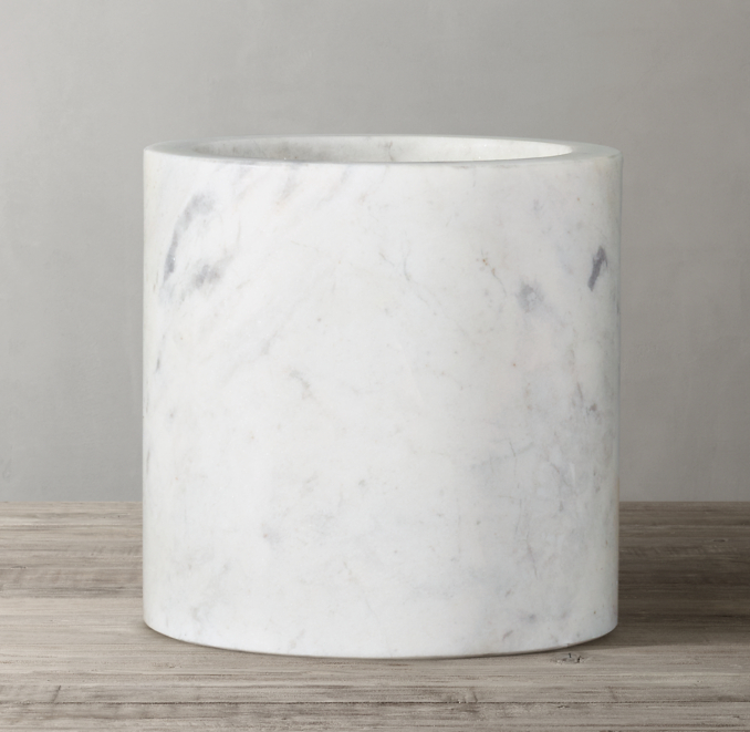 Front view of Round Marble Vessel - Small 