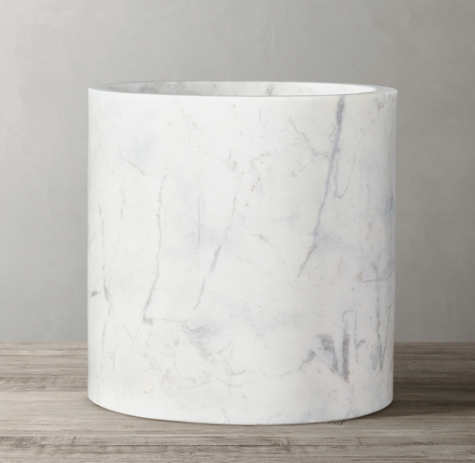 Front view of Round Marble Vessel - Large 