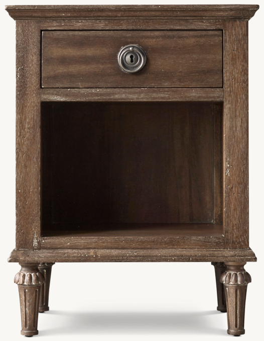 20" nightstand shown in Antiqued Coffee.