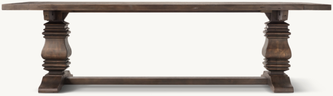 Salvaged Wood Trestle Extension Dining Table RH