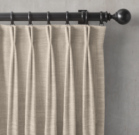 2 Fold French Pleat Drapery Rh