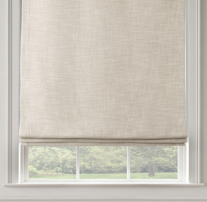 Italian Textured Weave Flat Roman Shade