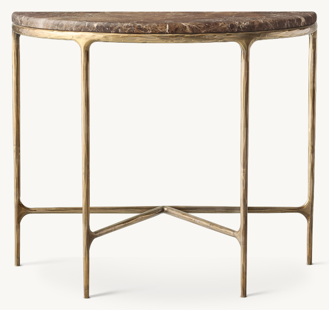 Shown in Brown Emperador Marble/Forged Brass.