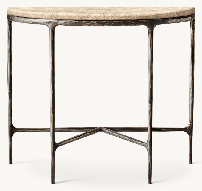 Shown in Gold Emperador Marble/Forged Bronze.