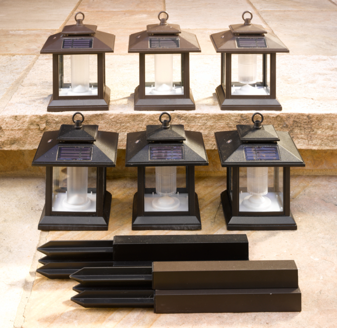 Solar Path Lights Square (Set of 6)