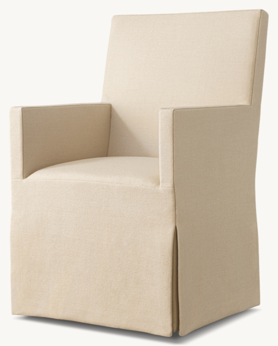 Ellison High-Back Track Arm Skirted Dining Armchair