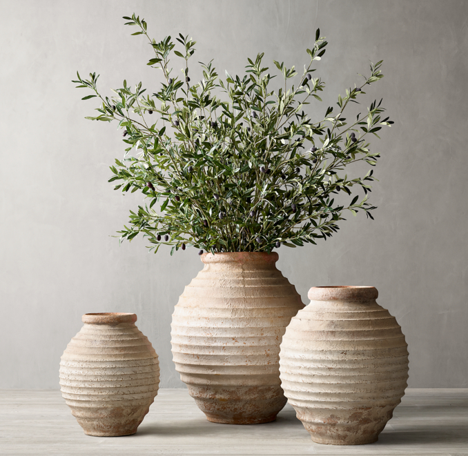 Front view of 19Th C. Terra-Cotta Olive Jar Collection 