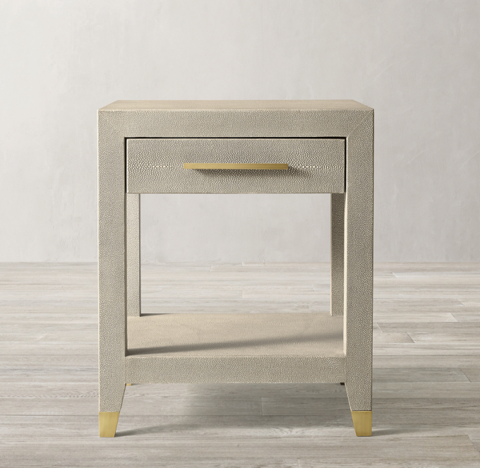 Graydon Shagreen Open Nightstand