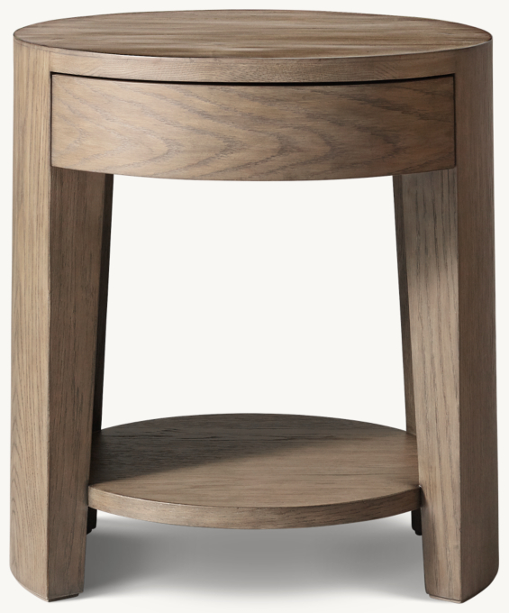 Wyeth Split Bamboo Round Bedside Table