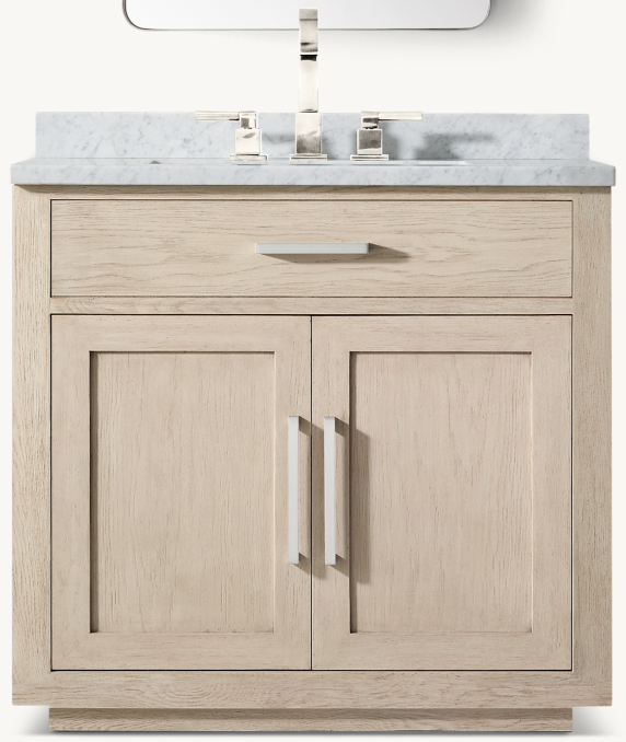 Front view of Kempton Oak Single Vanity 