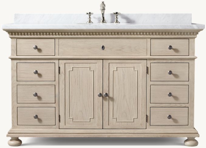Front view of St. James Single Extra-Wide Vanity 