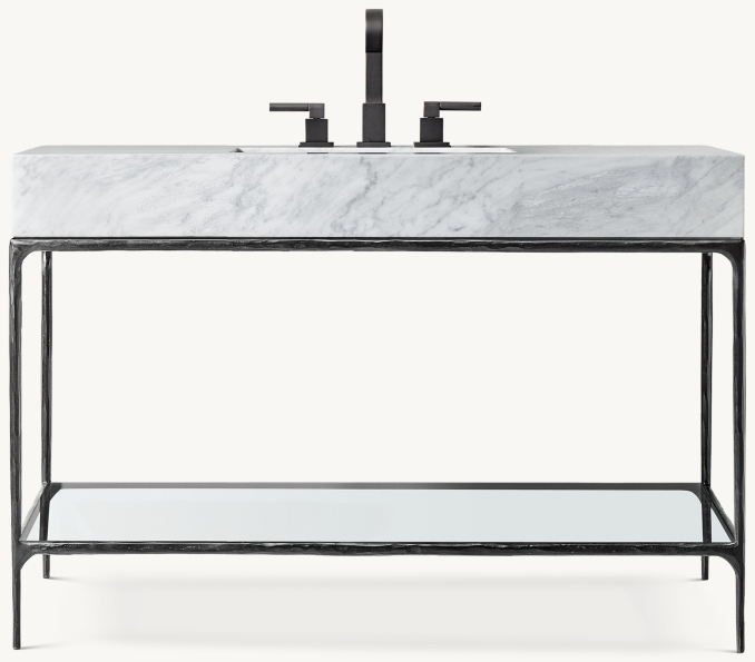 Front view of Thaddeus Single Extra-Wide Washstand 