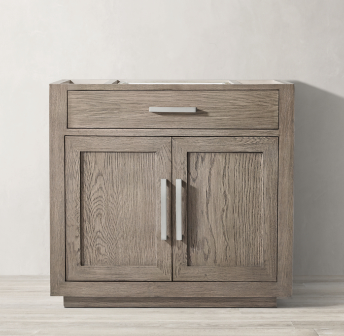 Kempton Oak Single Vanity Base