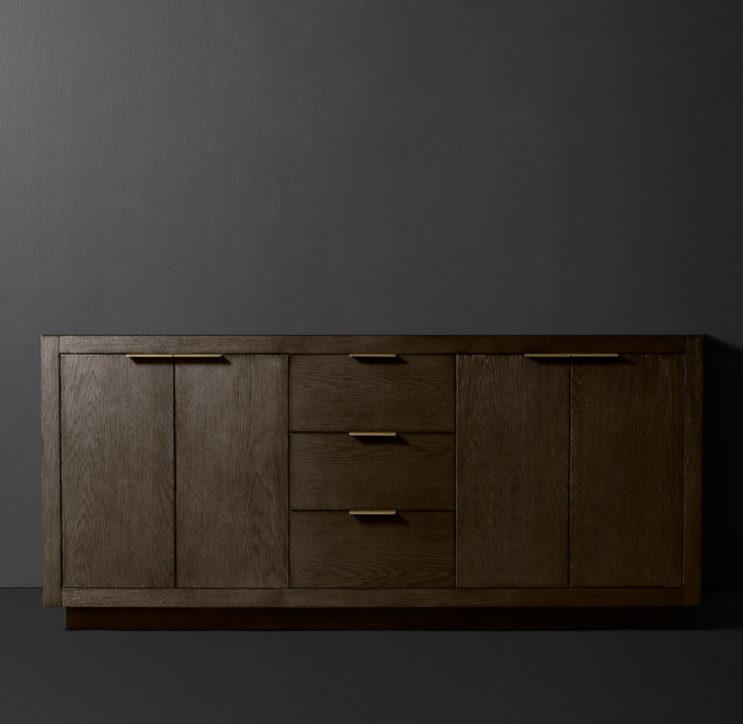 Larsen Oak Double Vanity Base