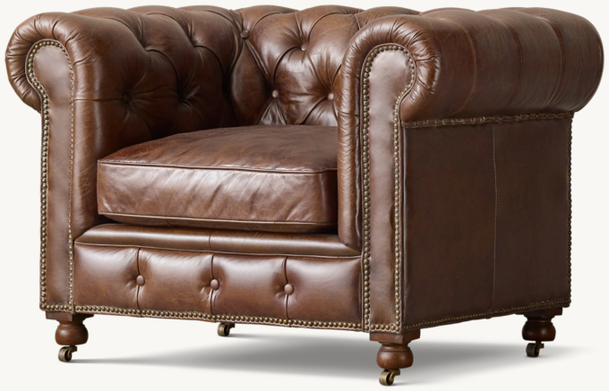 Restoration hardware store chesterfield chair