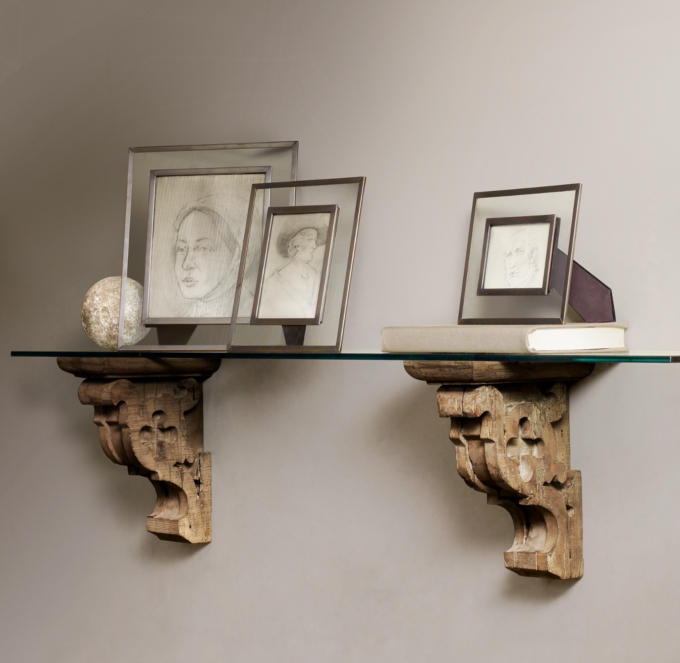 Gothic Corbel Glass Shelf