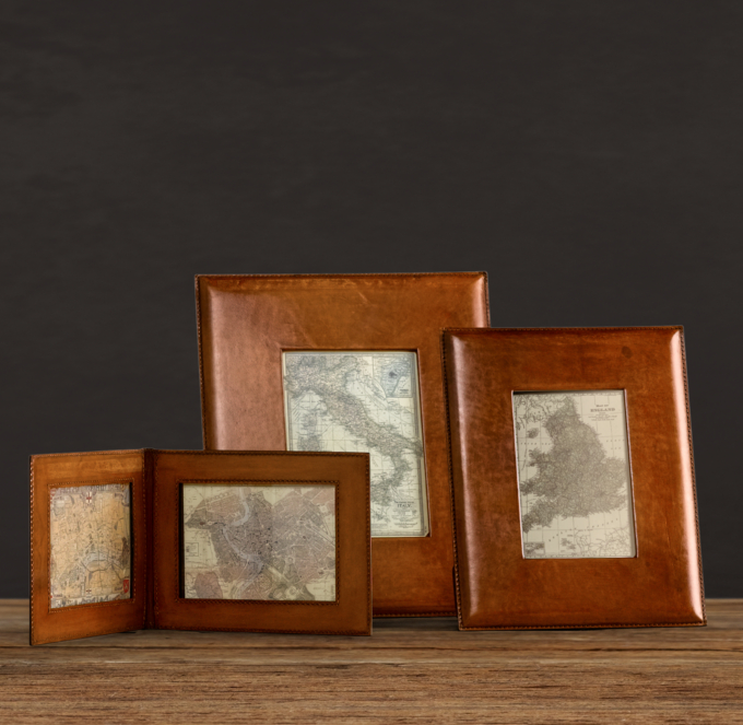 leather photo frame