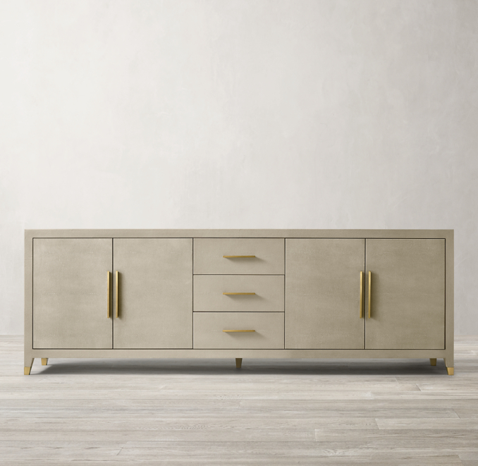 Graydon Shagreen Panel 4Door Sideboard With Drawers