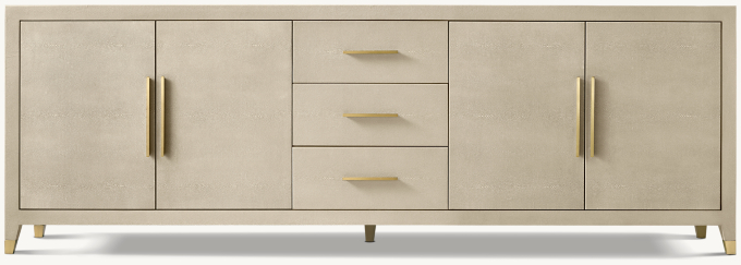 Graydon Shagreen 4-Door Sideboard With Drawers