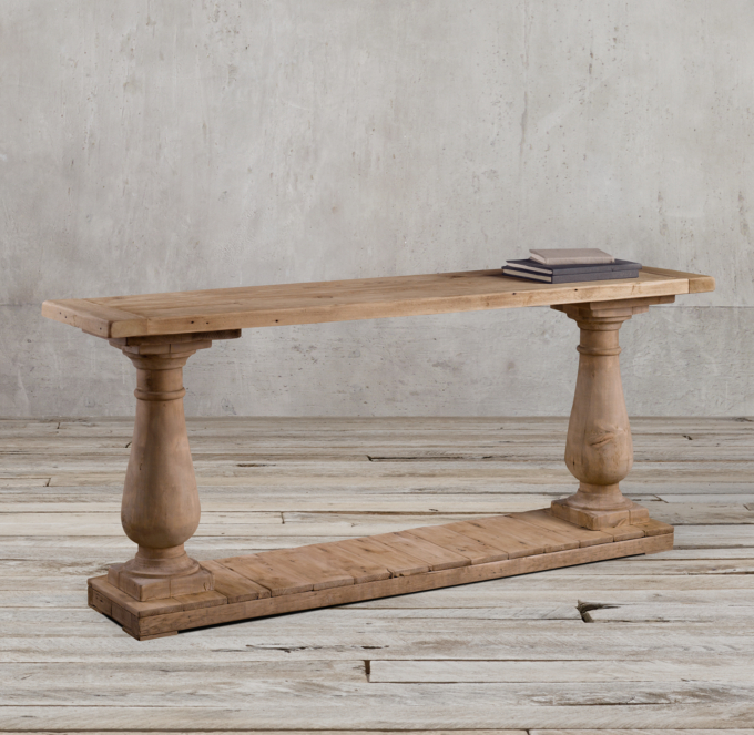 Balustrade Salvaged Wood Console Table