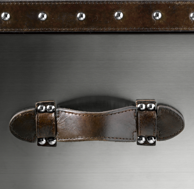 Mayfair Steamer Double Chest by Restoration Hardware  Vintage chest,  Leather trunk, Vintage steamer trunk