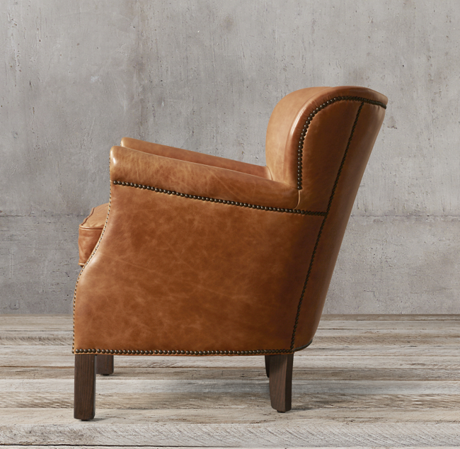 Professor S Leather Chair With Nailheads