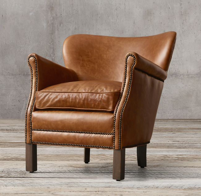 Professor S Leather Chair With Nailheads