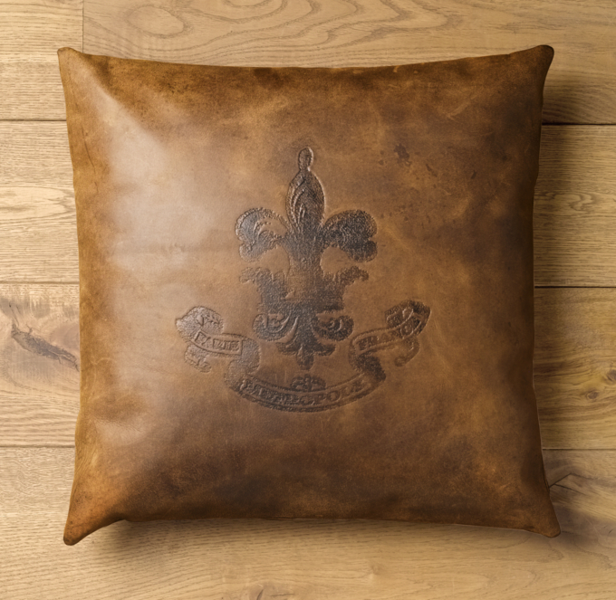 leather pillows restoration hardware