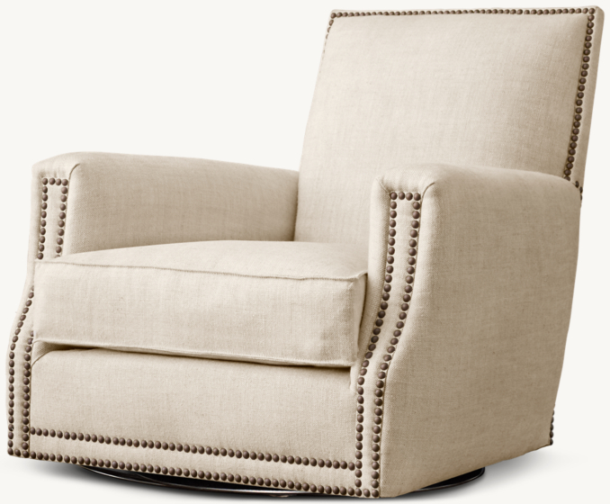Three Quarter view of Marcel Swivel Club Chair 