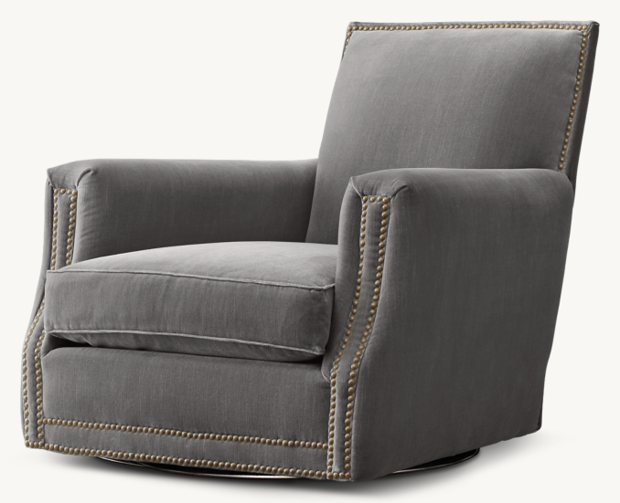Three Quarter view of Marcel Swivel Club Chair 
